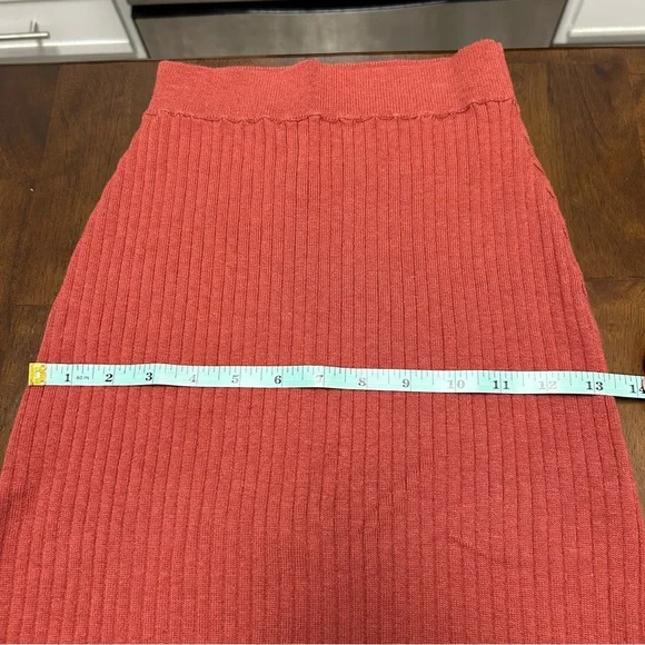 Free People Skyline Midi Skirt in Burnt Orange Size XS - Picture 11 of 12